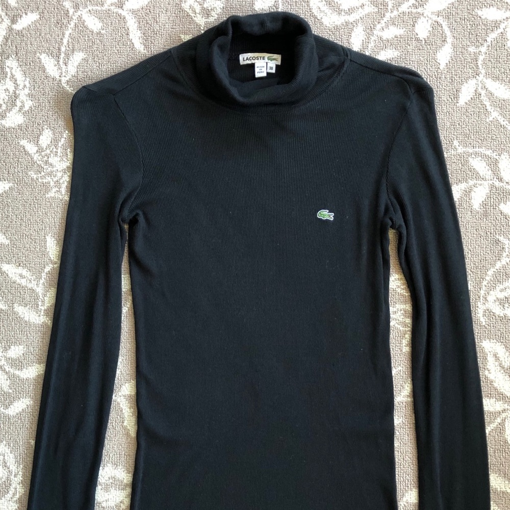 Black Long-sleeve Lacoste Turtleneck